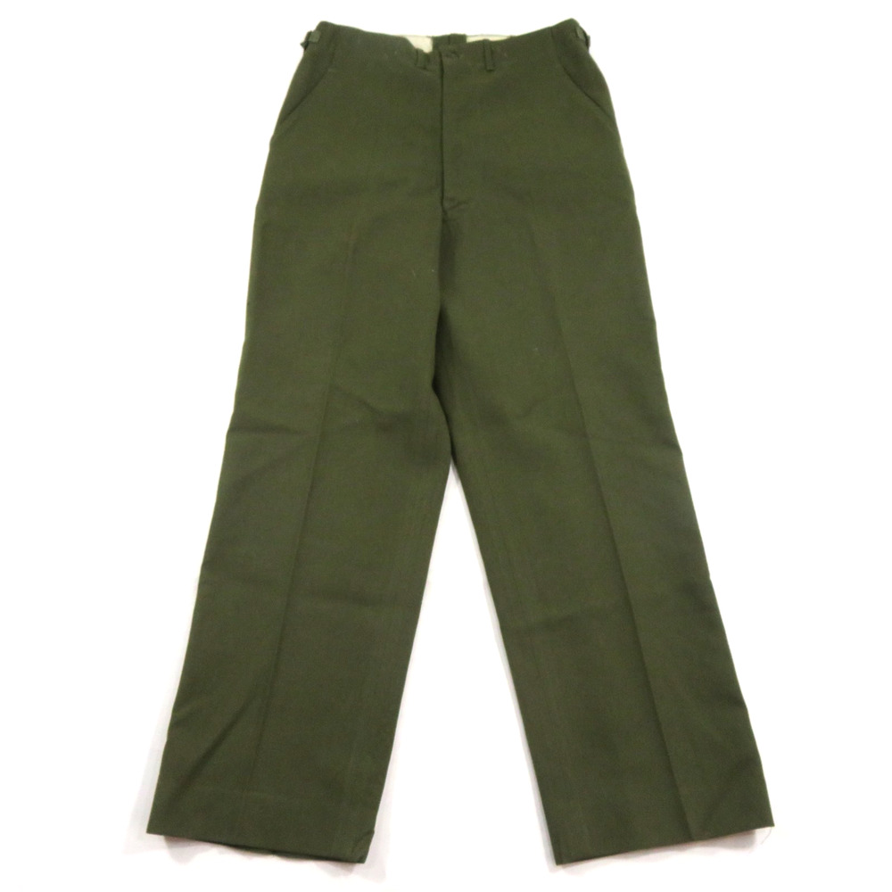 US Army Military Wool Field Trousers 18oz Green Sz Sm 55-T-35650-40 Vintage